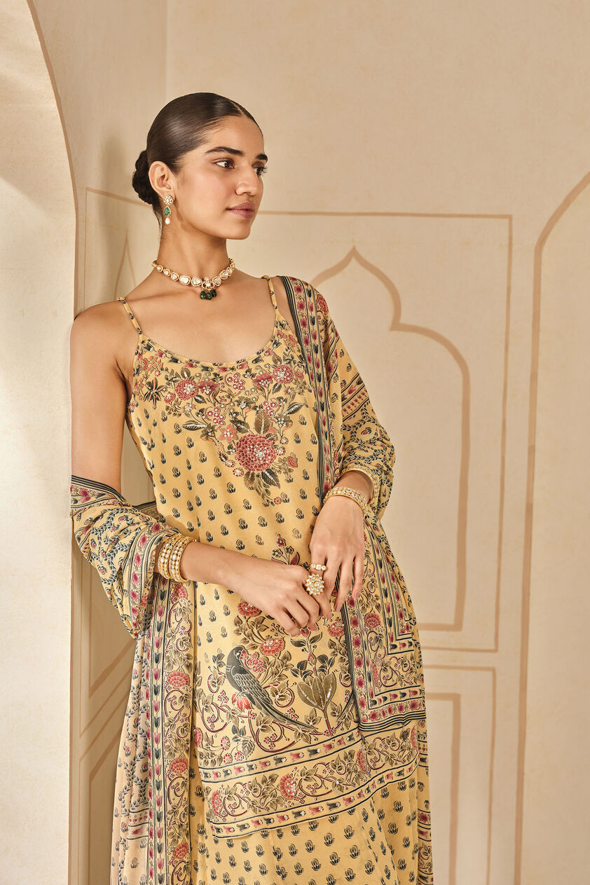 Arzoo Printed Sharara Set - Yellow, Yellow, image 6